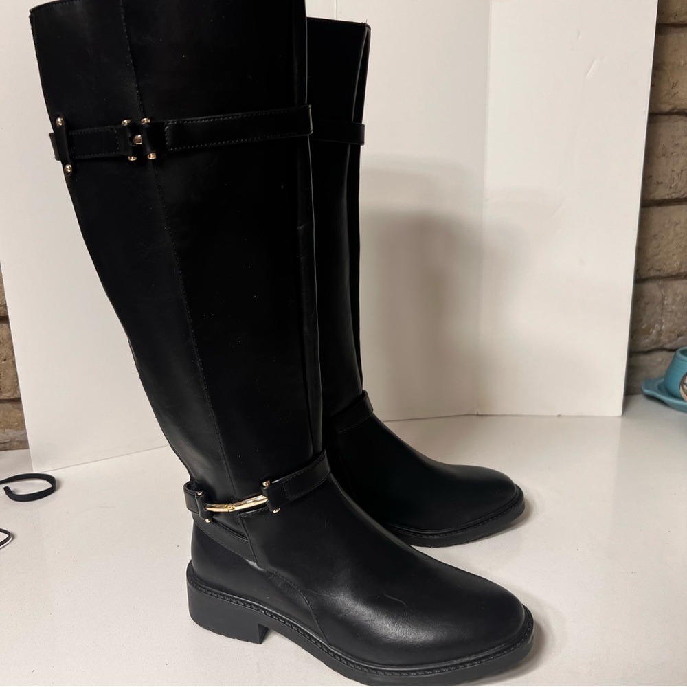 Kenneth Cole Black Over the Knee Boots